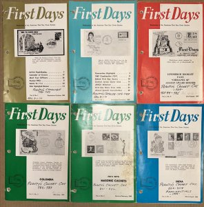 RARE LOT OF 6 VOLUMES AFDCS FIRST DAYS MAGAZINESS EARLY YEARS COMPLETE 1960