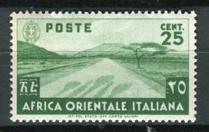 ITALY; EAST AFRICA 1938 early Pictorial issue fine Mint hinged 25c. value