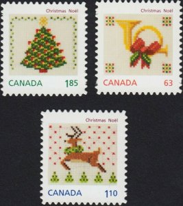 DIE CUT = CHRISTMAS = CANADA 2013 #2689i-2691i MNH SET OF 3 STAMPS