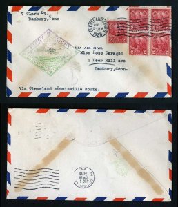 # 643 on CAM # 16 First Flight cover, Cleveland, OH to Louisville, KY - 8-1-1928