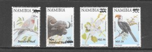 BIRDS - NAMIBIA #1060-3 SURCHARGES MNH