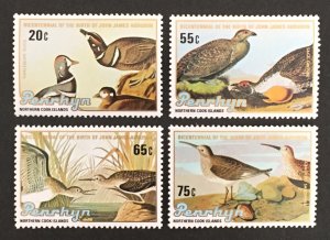 Penrhyn 1985 #311-4, Audubon-Birds, MNH.