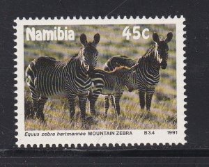 Namibia # 696, Sebras, Mint NH, 1/3 Cat.