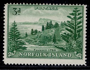 AUSTRALIA - Norfolk Island QEII SG6a, 3d emerald green, M MINT. Cat £15.