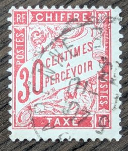 France, Scott J34. Used. Very good condition. Postage due stamp.