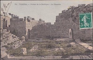 ALGERIA 1908 postcard used Tebessa to Tunisia..............................A9562