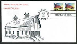 5552-FDC-Barns (coil): Forebay Barn in Spring-Wally Jr Cachet-21-C-103-FDOI