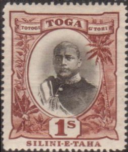 Tonga 1897 SG50 1/- King George II type II MH