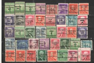 US 1940's-60's Precancel lot - Used G/VG