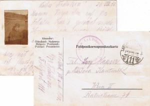 Austria Soldier's Free Mail 1916 K.u.K. Feldpostamt 64 Feldpost Card to Mahr....
