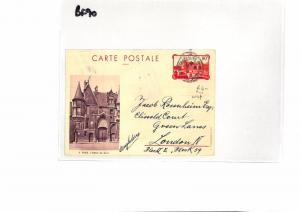 FRANCE Stationery Card Strasbourg Paris HOTEL D'SENS PPC 1935{samwells}BF90