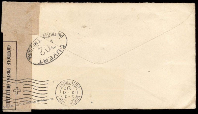 USA 1918 Savannah GA Switzerland Transatlantic Cover Censor Upfranked Post 81931