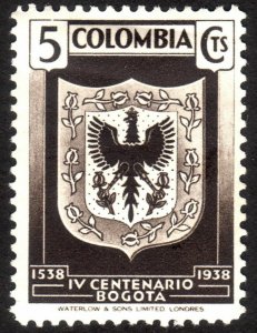 1938, Colombia 5c, MH, Sc 459