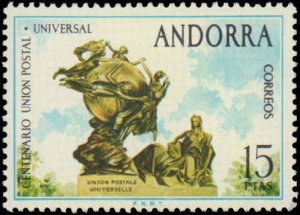 Andorra Spanish Administration #83, Complete Set, 1974, UPU, Never Hinged