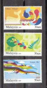 Malaysia Conservation Of Nature 2009 Whale Marine Fern Tree Mountain (stamp) MNH