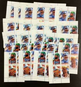 3083-3086  Folk Heroes  32 c 25 Plate Blocks FV $32.00. Issued 1996