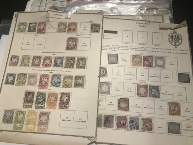 W.W. Stamp Pages VERY OLD Japan,Germany Empire, Dutch Indies &. More