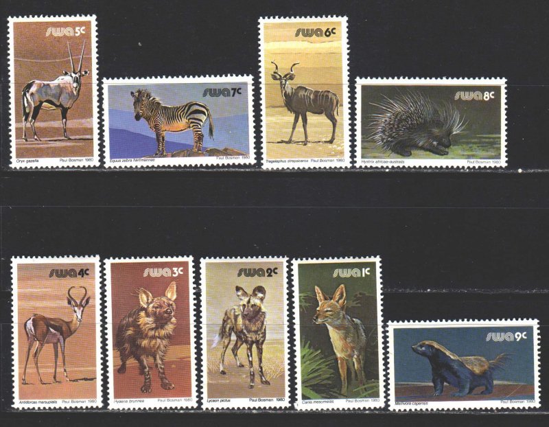 South west africa. 1980. 476-92 from the series. Fauna of africa. MNH.