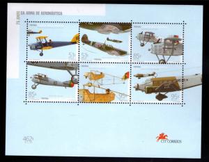 Portugal Scott 2307a MNH** military airplane souvenir sheet