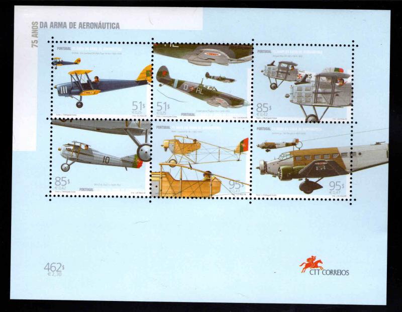 Portugal Scott 2307a MNH** military airplane souvenir sheet