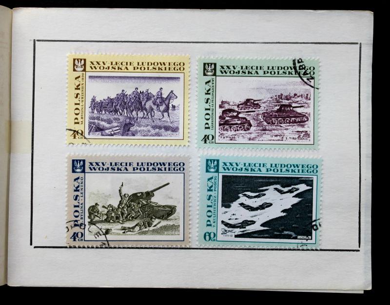 Poland Stamps Sc#1610-19 CTO on Original Approval Sheets with Descriptions