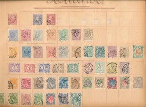Netherlands & Indies Used on old Pages  (100+Stamps) EP665