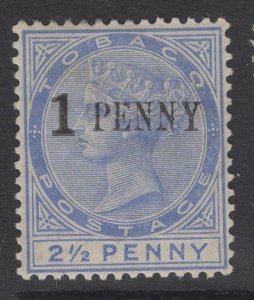 TOBAGO SG29 1889 1d on 2½d DULL BLUE MTD MINT