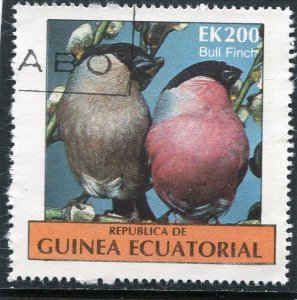 Equatorial Guinea 1976 BIRDS BULL FINCH 1 value Perforated Fine Used VF