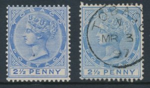 Tobago 1882-84 SG 16 2½d One Mint & One Used