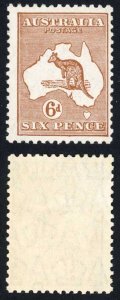 Australia SG107 6d Chestnut Kangaroo Small Multiple Wmk U/M