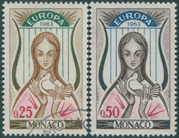 Monaco 1963 SG772-773 Europa FU