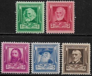 United States #864-8 MNH Set - American Poets