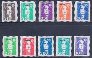 Mayotte Scott # 75 - 84 MNH  