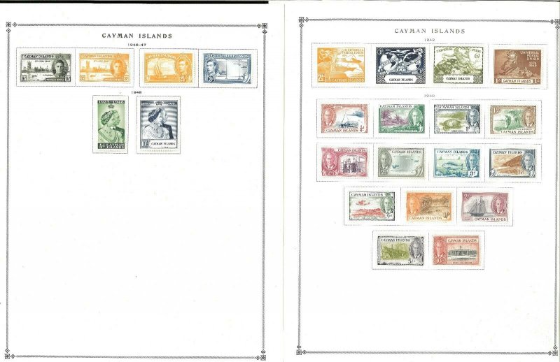 Cayman Islands 1946-1994 M & U Hinged on Scott Internation Pages Thru 1999.