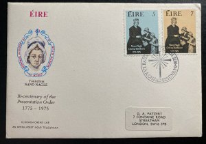 1975 Dublin Ireland First Day cover FDC Bicentenario Of The Presentation Order