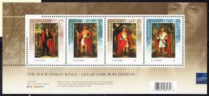 CANADA  # 2383c  Mint NH Overprint LONDON 2010 - Souvenir sheet - Indian Kings