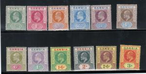 Gambia #28 - #39 Very Fine Mint Lightly Hinged Set