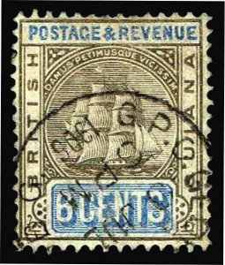 1905-10 British Guiana #164 Ship Type Wmk 3 - Used - VF - CV$50.00 (ESP#3095)