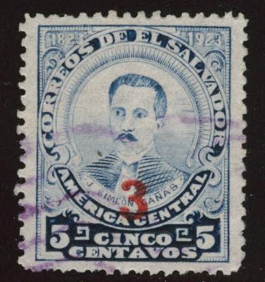 El Salvador Scott 571 Used 1938 surcharge