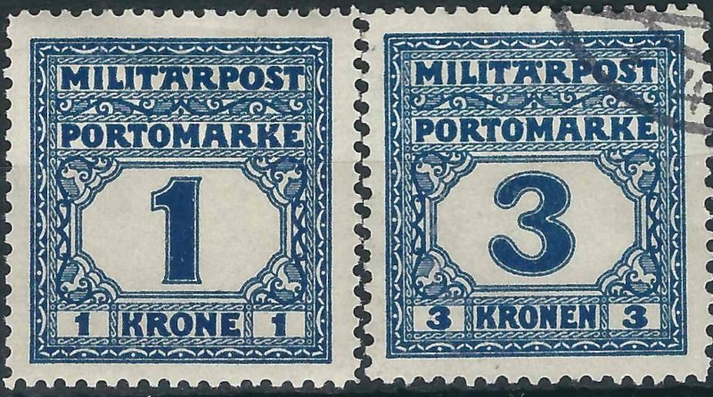 Bosnia & Herzegovina J25-26 Mi PM25-26  MH/Used (CTO)  F/VF 1916 SCV $18.75