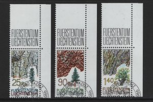 Liechtenstein   #858-860   cancelled 1986  trees