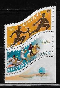 France 3041a, 3040-41 Olympics pair MNH