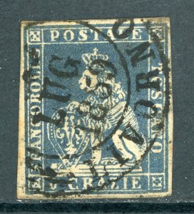 Italy 1862 Tuscany 6cr Scott #15 VFU O995⭐⭐⭐⭐⭐