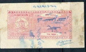 INDIA; Early 1900s fine used Local Revenue issue from Bundi