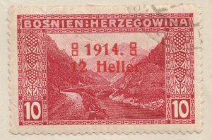 AUSTRIA BOSNIA & HERZEGOVINA 1914 Semi-Postal 12h on 10h Used A29P9F31620-