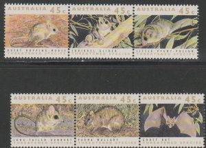 Australia # 1235a-1235f, Threatened Species,, Mint NH, 1/2 Cat.