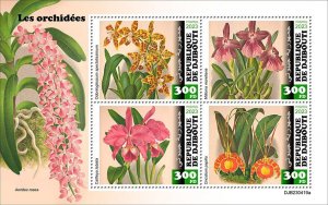 DJIBUTI - 2023 - Orchids - Perf 4v Sheet - Mint Never Hinged