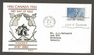 Canada -- HOCKEY FDC #359 - H & E series - RRR