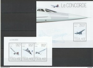 2013 Togo Transport Aviations Concorde Kb+Bl ** Tg653