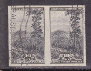 U.S. # 765, Pair, Imperf National Parks issue, used